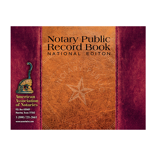 Nebraska Notary Public Journal (Record Book) - Leatherette Style Cover