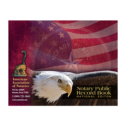 Nebraska Notary Public Journal (Record Book) - Eagle & U.S. Flag Cover